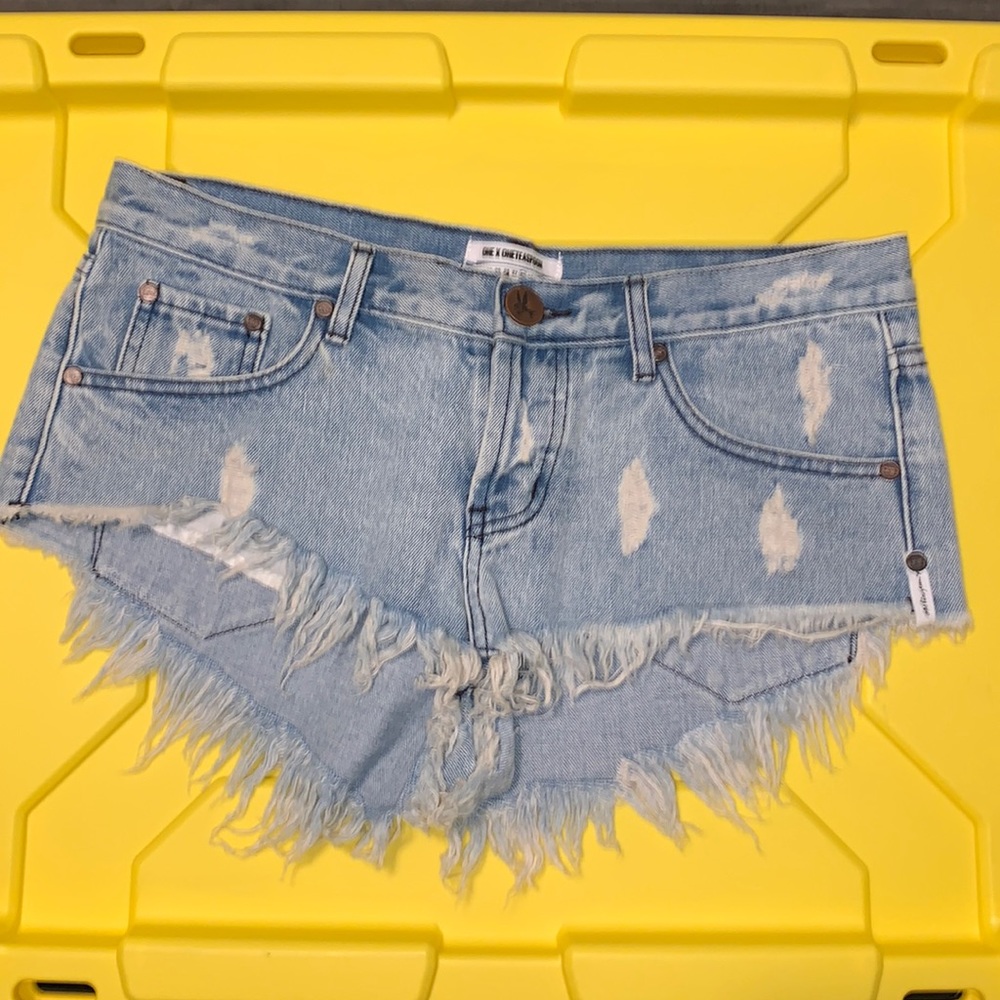 One Teaspoon Blue Denim Bonita Shorts